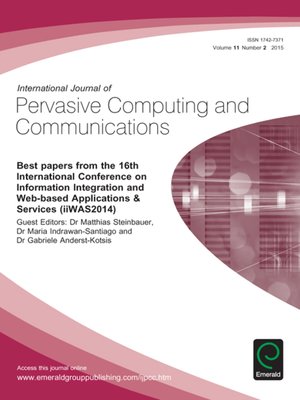 cover image of International Journal of Pervasive Computing and Communications, Volume 11, Issue 2